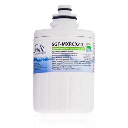 Swift Green Filters Compatible Refrigerator Water Filter for GE Smartwater FXRC, MXRC 46-9905. SGF-MXRC
